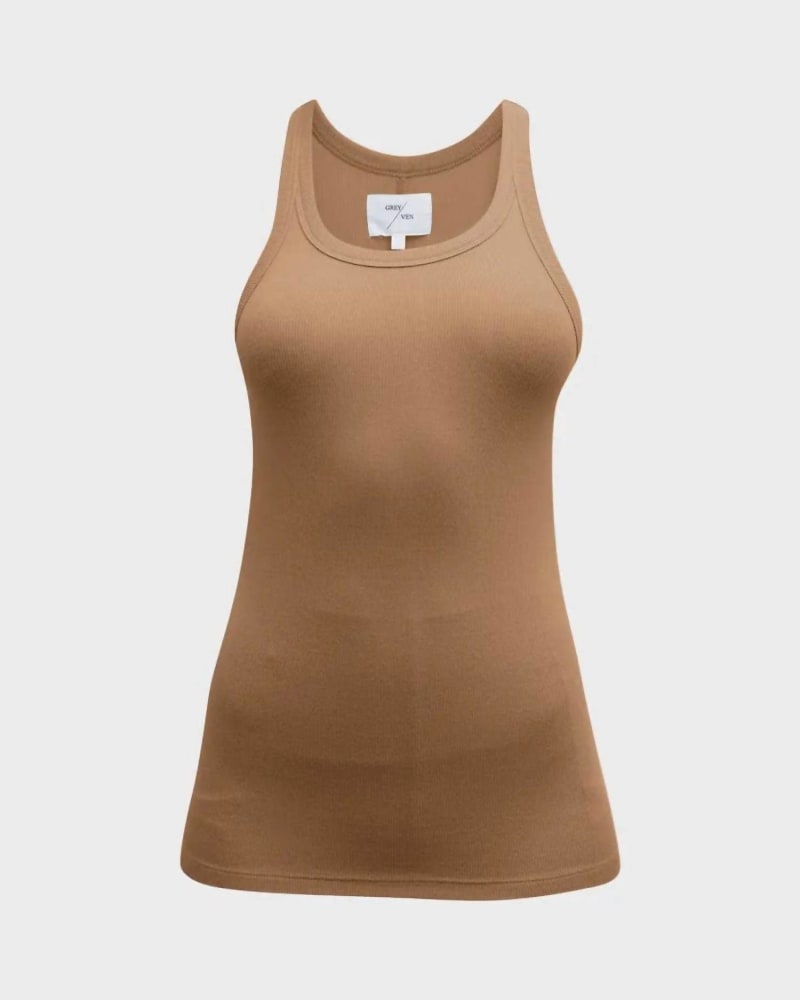 Front of a size L Cameron Tank in Desert Tan in Desert Tan by Grey/Ven. | dia_product_style_image_id:332583